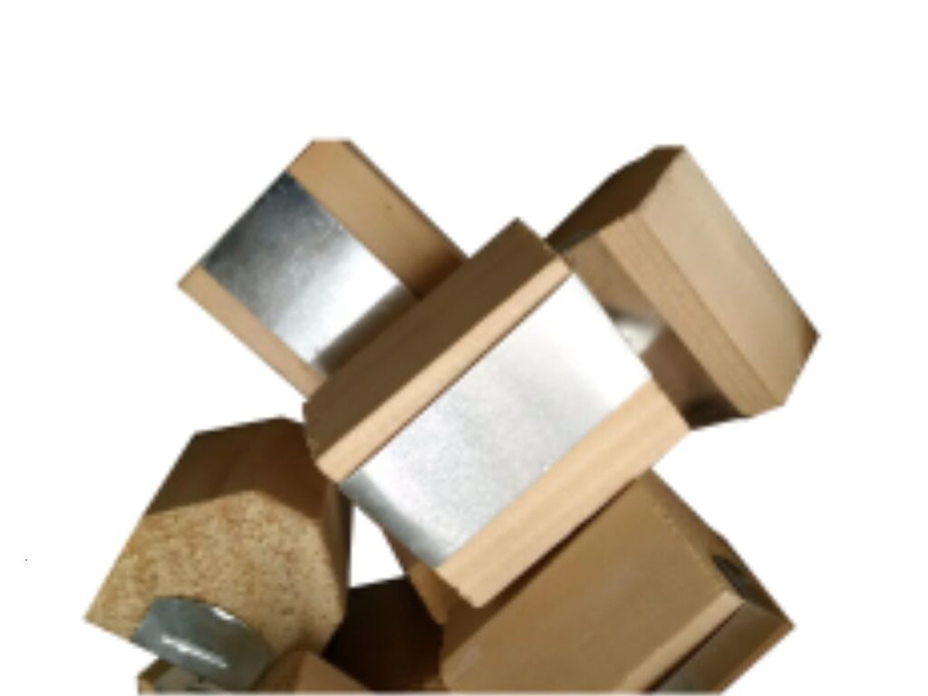 Wooden Core Blocks with Aluminium Tag